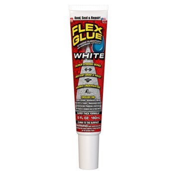 Flex Glue GFSTANC06 Construction Adhesive, White, 6 oz, Tube