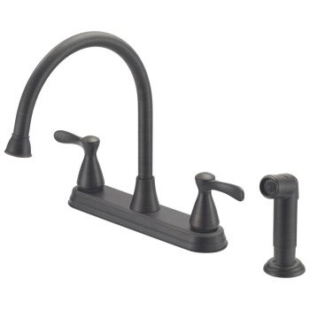 Boston Harbor F8210001RW Kitchen Faucet, 1.8 gpm, 4-Faucet Hole, Metal/Plastic, Venetian Bronze, Deck Mounting