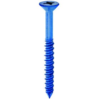 Cobra Anchors 636J Screw, 1/4 in Thread, 4 in L, Flat Head, Phillips, Robertson Drive, Steel, Fluorocarbon-Coated, 25 PK