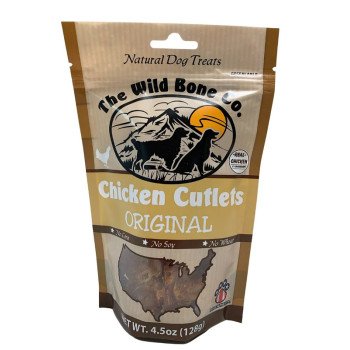 The Wild Bone Co 3467 Cutlet Dog Treat, Chicken, 4.5 oz