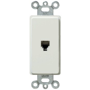 Leviton 40649-W Telephone Jack, Screw Termination, Plastic Housing Material, White