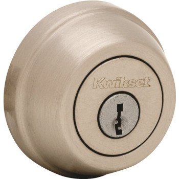 Kwikset 78015SMTRCAL/RCS Deadbolt, Different, Smartkey Key, Steel, Satin Nickel, 2-3/8 to 2-3/4 in Backset