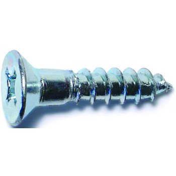 Midwest Fastener 02591 Screw, #12 Thread, 1 in L, Coarse Thread, Flat Head, Phillips Drive, Sharp Point, Steel, Zinc