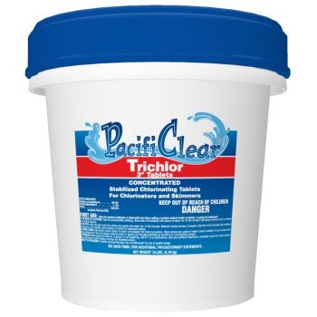 PacifiClear F008001040PC Trichlor Chlorine Sanitizer, 8 oz Bag, Tablet