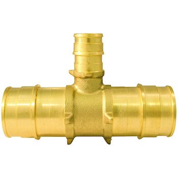 Apollo Expansion Series EPXT1112 Pipe Tee, 1 x 1/2 in, Barb, Brass, 200 psi Pressure