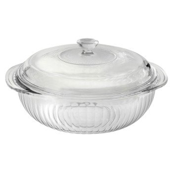 PYREX 1119335 Casserole Dish, 2 qt Capacity, Glass, Clear, Dishwasher Safe: Yes