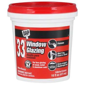 DAP 12121 Window Gazing, Paste, Slight, White, 1 pt Tub