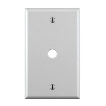 Leviton 001-88013-000 Standard Wallplate, 1-Gang, Plastic, White