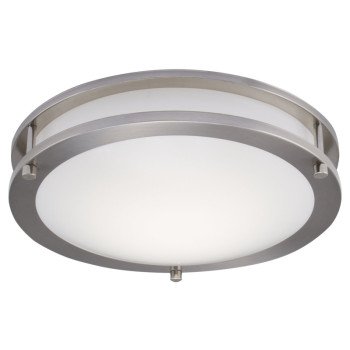 Boston Harbor CL200AC Flush Mount Ceiling Fixture, 120 V, 15 W, 1-Lamp, LED Lamp, 1050 Lumens, 3000 K Color Temp