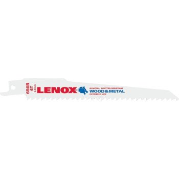 Lenox 20573S656R Reciprocating Saw Blade, Applicable Materials: Ferrous/Non-Ferrous Metal, Nail-Embedded Wood, 3/4 in W