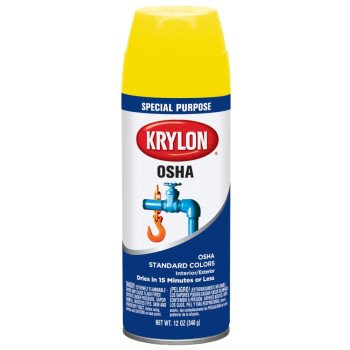 Krylon K01813777 Safety Spray Paint, Gloss, 12 oz