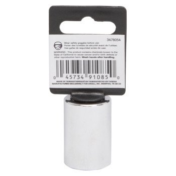 Vulcan MT6517270 Drive Socket, 3/4 in Socket, 1/2 in Drive, 12-Point, Chrome Vanadium Steel, Chrome