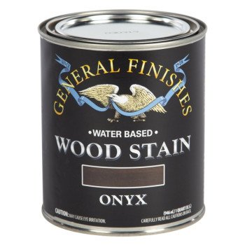 GENERAL FINISHES WFQT Wood Stain, Tint Base, Onyx, Liquid, 1 qt, Can