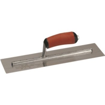 Marshalltown MXS64D Finishing Trowel, 14 in L Blade, 4 in W Blade, Spring Steel Blade, Square End, Curved Handle