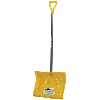 GARANT APM18KDRU Snow Shovel, 18 in W Blade, 13-1/2 in L Blade, Polyethylene Blade, Wood Handle, 51 in OAL