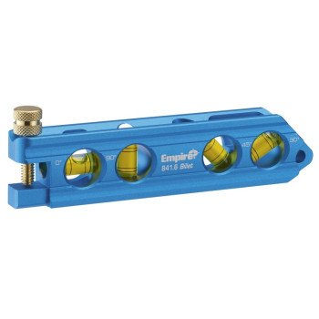 Empire 841.6 Billet Torpedo Level, 6 in L, 4-Vial, Magnetic, Aluminum, Blue