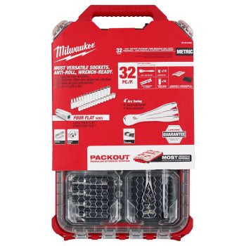 Milwaukee 48-22-9482 Metric Ratchet and Socket Set, Specifications: 3/8 in Drive
