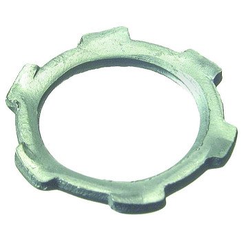 Halex 26191 Conduit Locknut, 1/2 in, Steel, Zinc