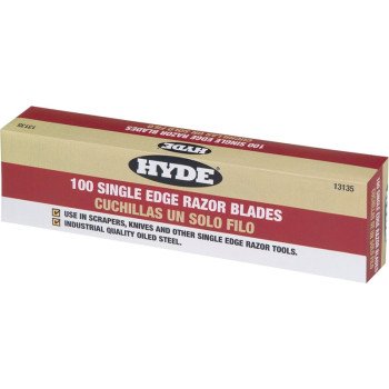 Hyde 13135 Blade, Razor, 1-Edge Blade, Steel Blade