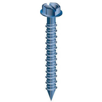 Cobra Anchors 683T Screw, 1/4 in Thread, 2-3/4 in L, Hex, Socket Drive, Steel, Fluorocarbon-Coated, 100 PK