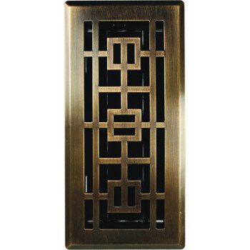 Imperial RG3283 Floor Register, 4 in H x 10 in W Duct Opening, 1.5 mm Stamped Steel