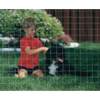 Red Brand 70742 Kennel Fence, 100 ft L, 48 in H, 2 x 2 in Mesh, 16 Gauge, Galvanized