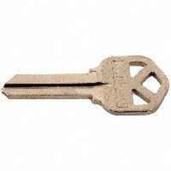 Kwikset 1063NP Key Blank, Brass, Nickel, For: Kwikset Lockset