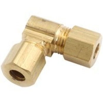 Anderson Metals 750065-14 Tube Union Elbow, 7/8 in, 90 deg Angle, Brass, 75 psi Pressure