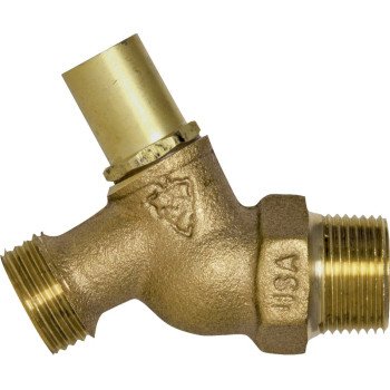 Arrowhead Brass 351LSLF Hose Bibb, 3/4 x 3/4 in Connection, MIP x Hose, 8 to 9 gpm, 125 psi Pressure, Brass Body, Rough