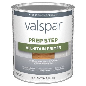 Valspar Prep Step 985 Series 044.0000985.005 All-Stain Primer, Tintable White, 1 qt