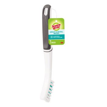 Scotch-Brite 511P-6 Grout and Detail Brush, 3/4 in L Trim, Polypropylene Bristle, Blue/White Bristle, 1 in W Brush