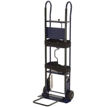 ProSource HT-PEN80001B Hand Truck, 22 in W Toe Plate, 5-1/2 in D Toe Plate, 700 lb, Solid Tire Caster, Steel Frame, Blue