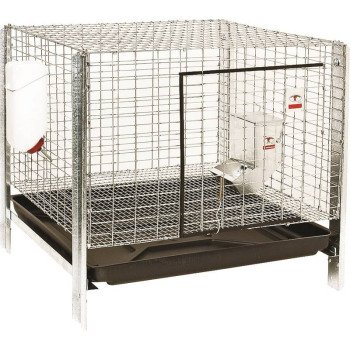 Pet Lodge RHCK1 Rabbit Hutch Kit, 24 in W, 24 in D, 16 in H, Steel, Galvanized