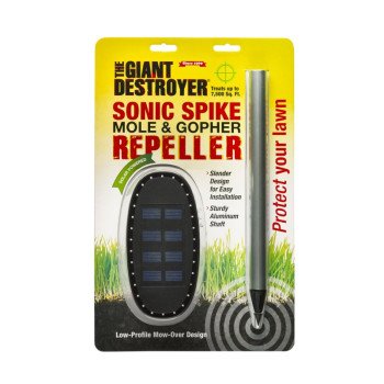 Giant Destroyer 600 Sonic Animal Repeller, Spike, 77-3/4 in L, Repels: Gophers, Moles