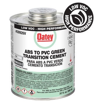 Oatey 30926V Medium-Bodied Fast Set Cement, Liquid, Green, 32 oz Can