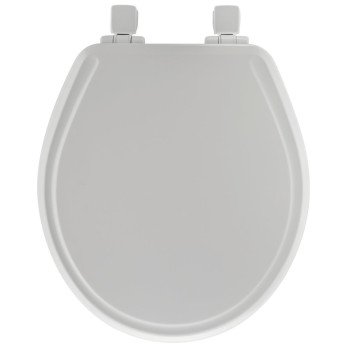 Mayfair 47SLOW-000 Toilet Seat, Round, Molded Wood, White