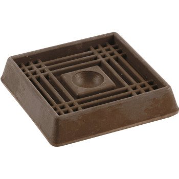 Shepherd Hardware 9074 Caster Cup, Rubber, Brown, 4/PK