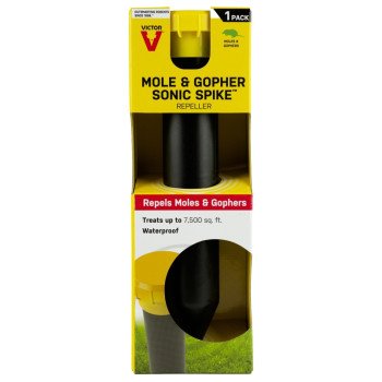 Victor Sonic Spike M9012 Animal Repellent, Electronic, 2.6 in L, Repels: Gopher, Mole