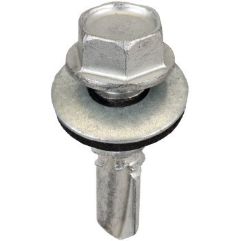 Acorn International SW-L1478G250 Lap Screw, #14 Thread, Hex Drive, Self-Tapping Point, Galvanized Steel, 250 BAG