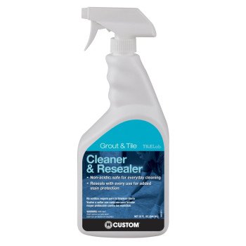 Custom TileLab TLOSRAQT-3 Cleaner and Resealer, 1 qt, Spray Bottle, Fresh Citrus