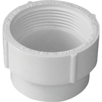 Canplas 193706S Cleanout Adapter, 6 in, Spigot x FNPT, PVC, White