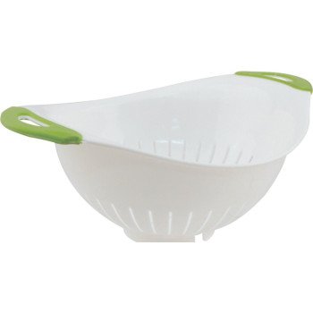 Dura-Kleen 489 Colander, 5 qt, Plastic, Rubber Handle