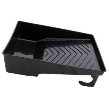 ENCORE Plastics 45 Paint Tray, 14.938 in L, 11.374 in W, 3 qt Capacity, Plastic, Black