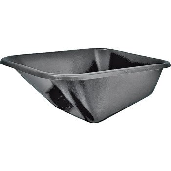 Landscapers Select 34637 Wheelbarrow Tray, 38-1/8 in L, 25-1/2 in W, 6 cu-ft, Steel, Black