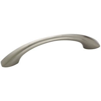 Amerock BP53003G10 Cabinet Pull, 4-13/16 in L Handle, 1-1/16 in Projection, Zinc, Satin Nickel