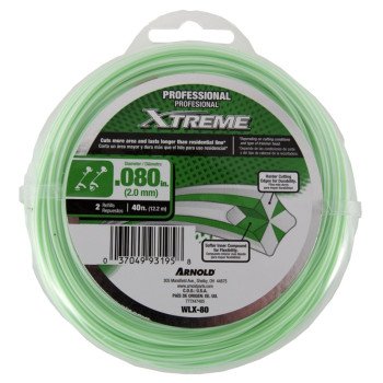 Arnold Xtreme Professional WLX-80 Trimmer Line, 0.080 in Dia, 40 ft L, Monofilament