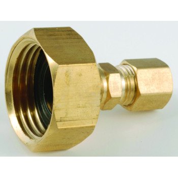 Anderson Metals 757422-1204 Hose to Tube Adapter, 3/4 x 1/4 in, Female Hose x Compression, Brass