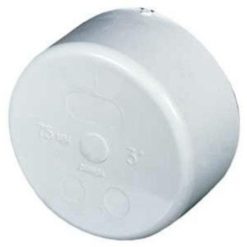 IPEX 040986 Sewer and Drain Pipe Cap, 3 in, Hub, PVC