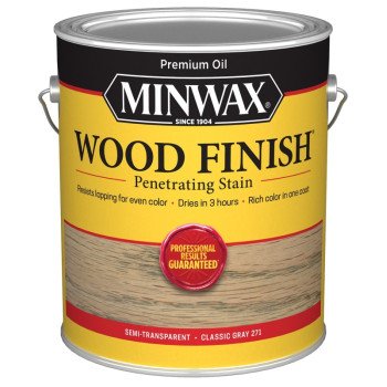 Minwax Wood Finish 710980000 Wood Stain, Classic Gray, Liquid, 1 gal, Can