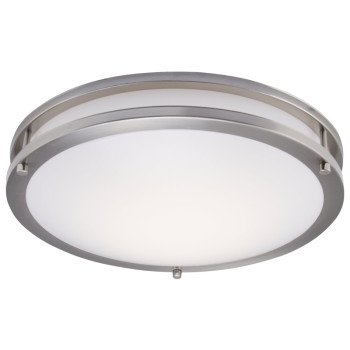 Boston Harbor CL202AC Flush Mount Ceiling Fixture, 120 V, 24 W, 1-Lamp, LED Lamp, 1680 Lumens, 3000 K Color Temp